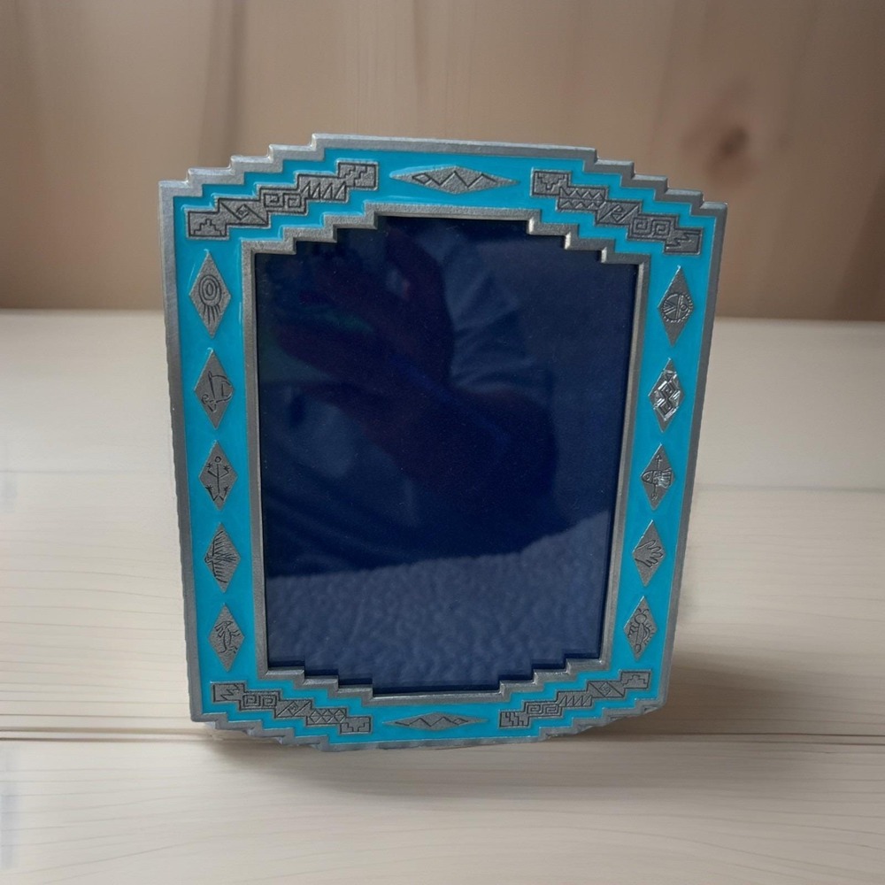 Heritage‎ Metalworks Fine Pewter Turquoise Enamel Southwestern Photo Frame 1310